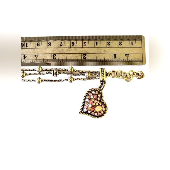 Brighton Power of Pink Breast Cancer Charm Crystal Ribbon Bracelet. - Picture 5 of 7